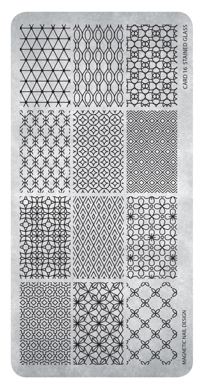 Stamping Plate 16 Stained Glass